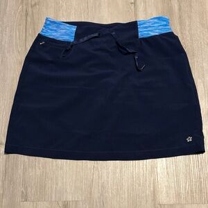 Tuff Athletics Women's Navy Skort with Sky Blue Waistband